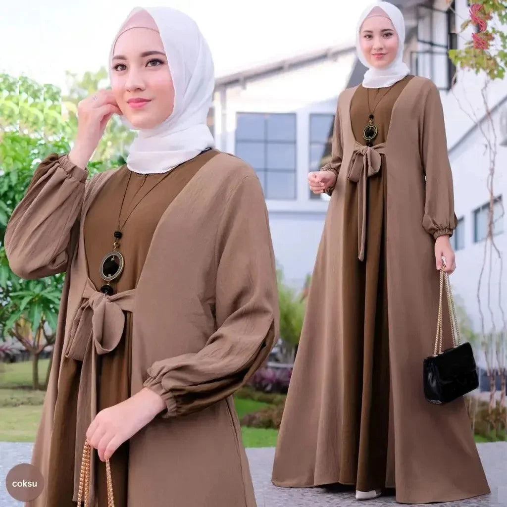 Women's Long-Sleeve Layered Abaya