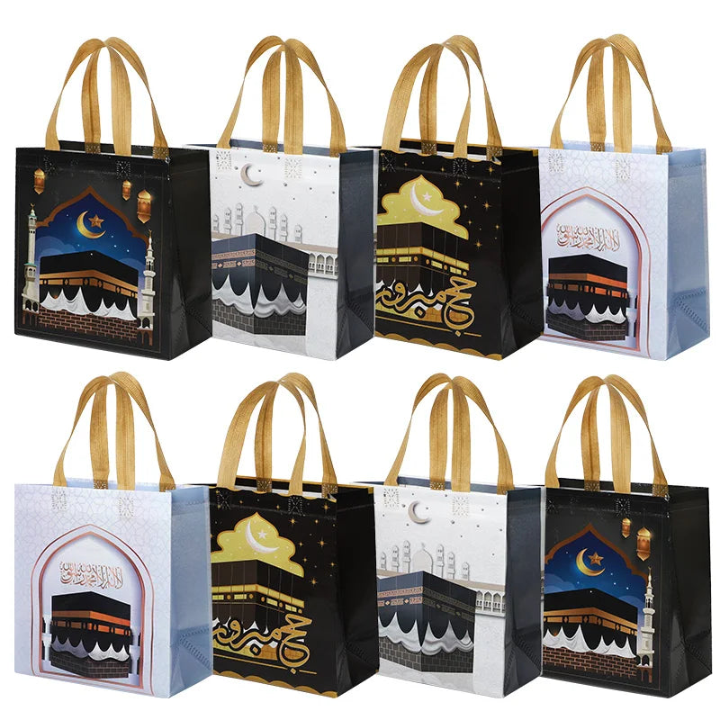 Kaaba Print Gift Bags with Handles