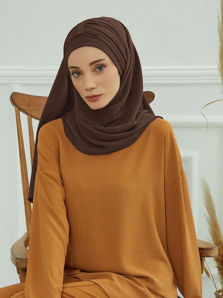 Hijab with Integrated Undercap