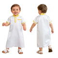 Baby Boys' Short-Sleeve Satin Thobe