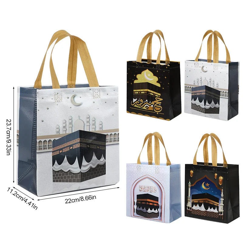 Kaaba Print Gift Bags with Handles