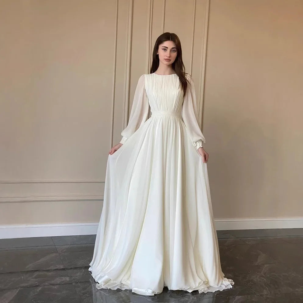 Women's White Occasion Kaftan Abaya