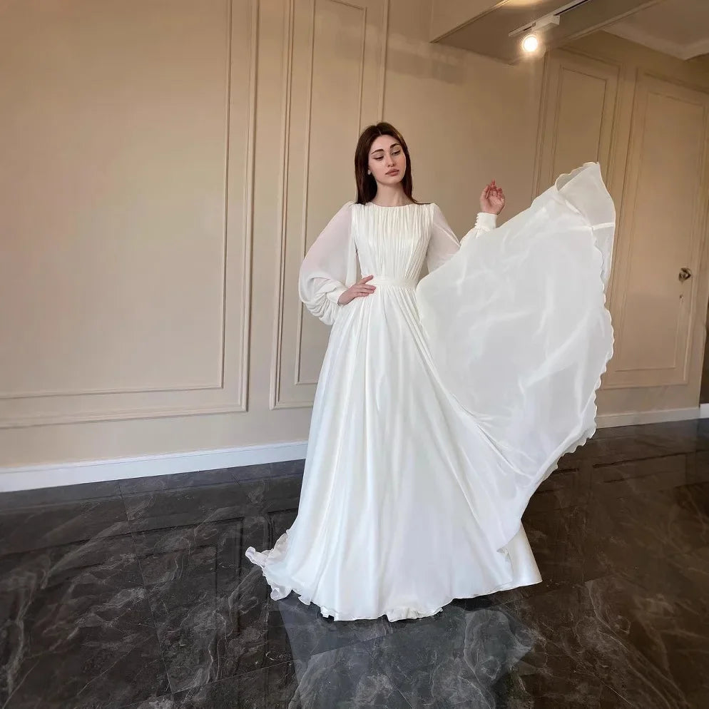 Women's White Occasion Kaftan Abaya