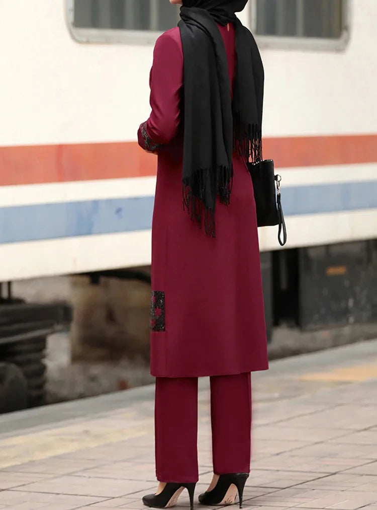 Women's Long Jacket & Pants Set