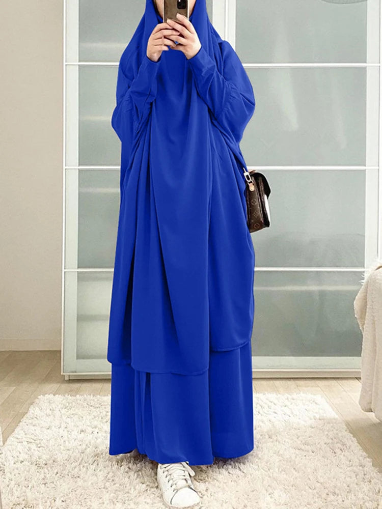 Women's Two-Piece Khimar Prayer Set