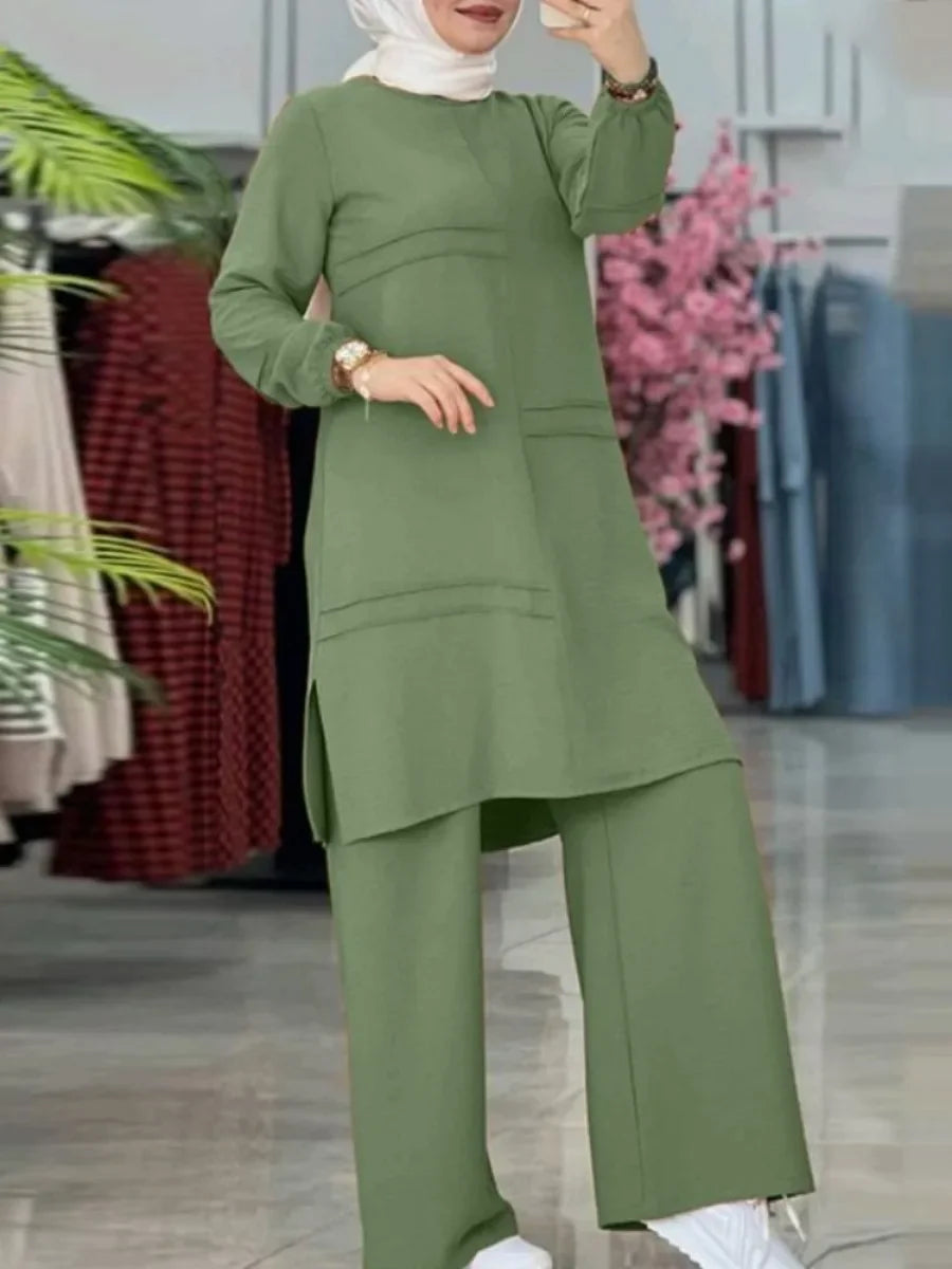 Women's Long Shirt & Pants Set