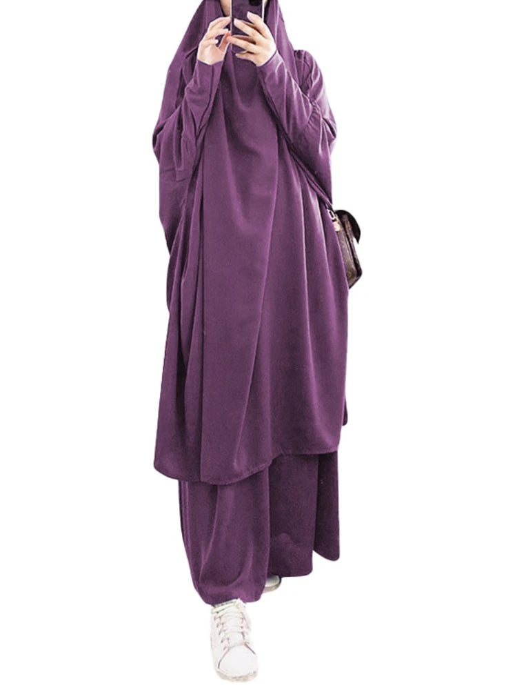 Women's Two-Piece Khimar Prayer Set