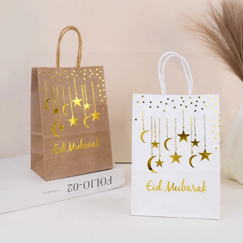 Eid Mubarak Kraft Gift Bags – 6 Pack
