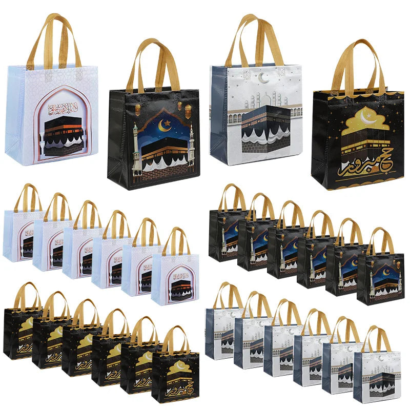 Kaaba Print Gift Bags with Handles