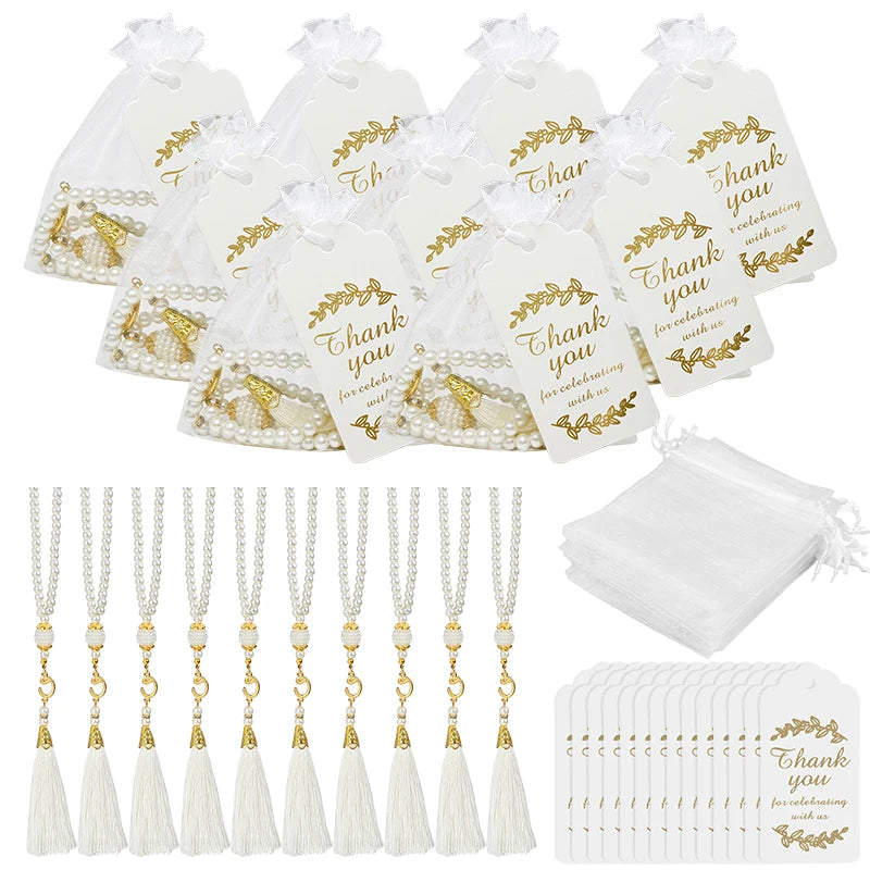 Pearl-Style Prayer Bead Gift Favors – Set of 5