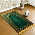 Green & Gold Floral Prayer Rug