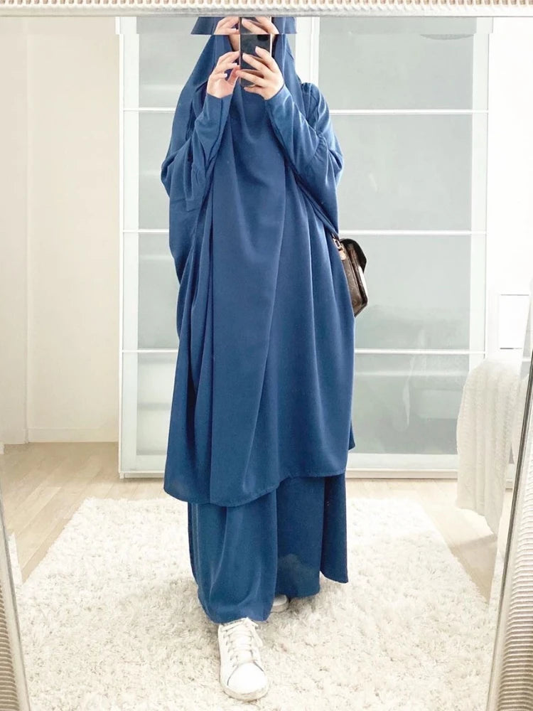 Women's Two-Piece Khimar Prayer Set