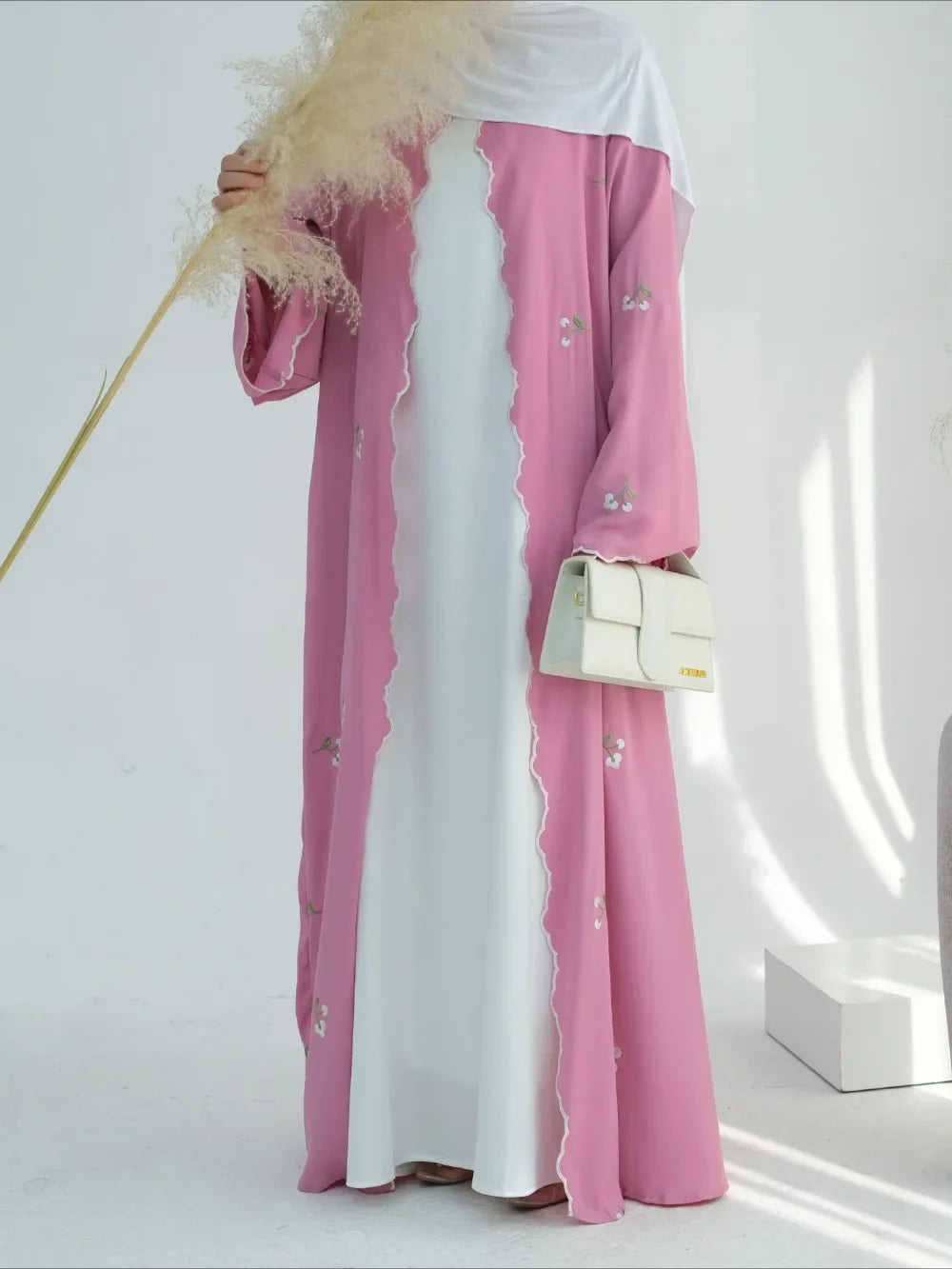 Women's Embroidered Open Abaya