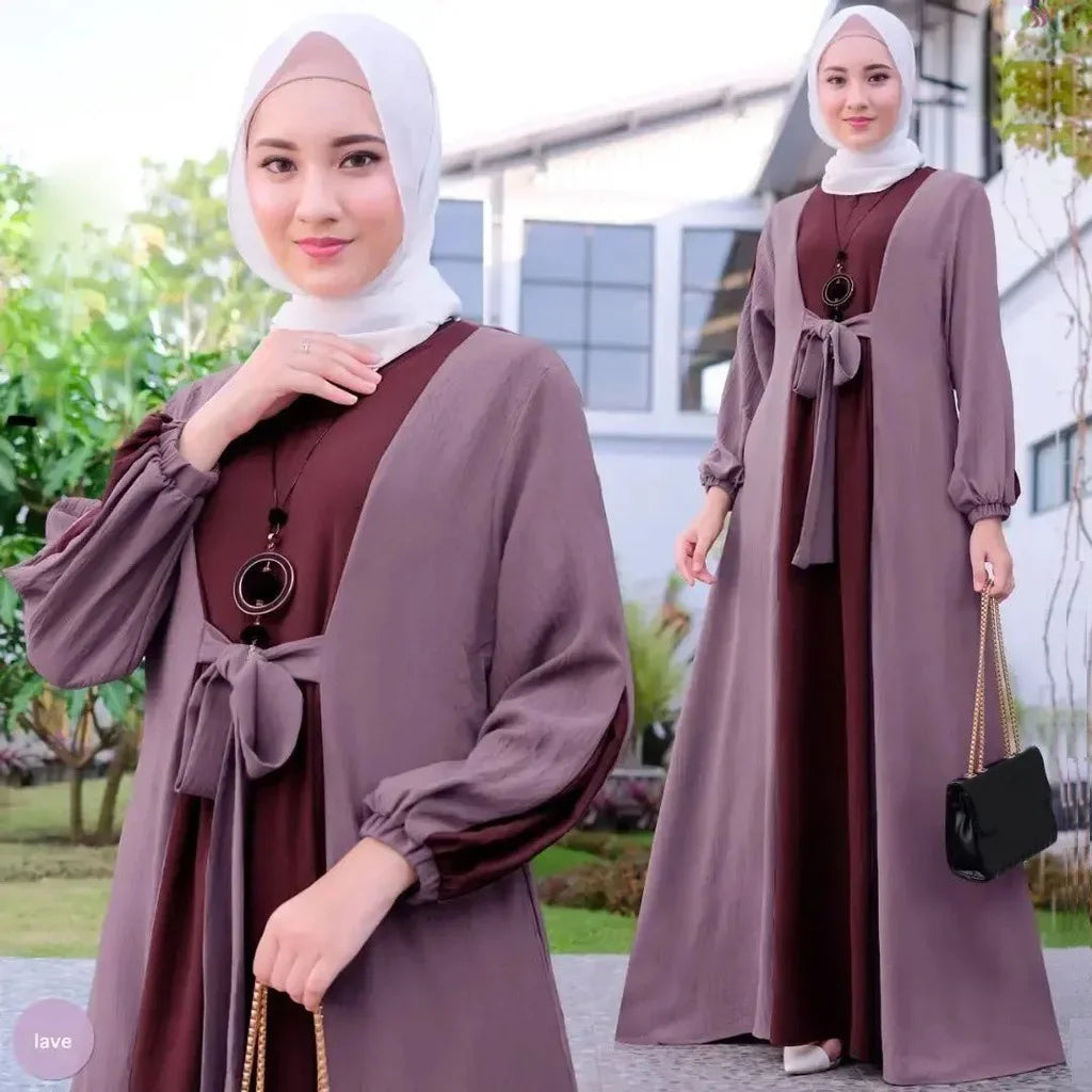Women's Long-Sleeve Layered Abaya