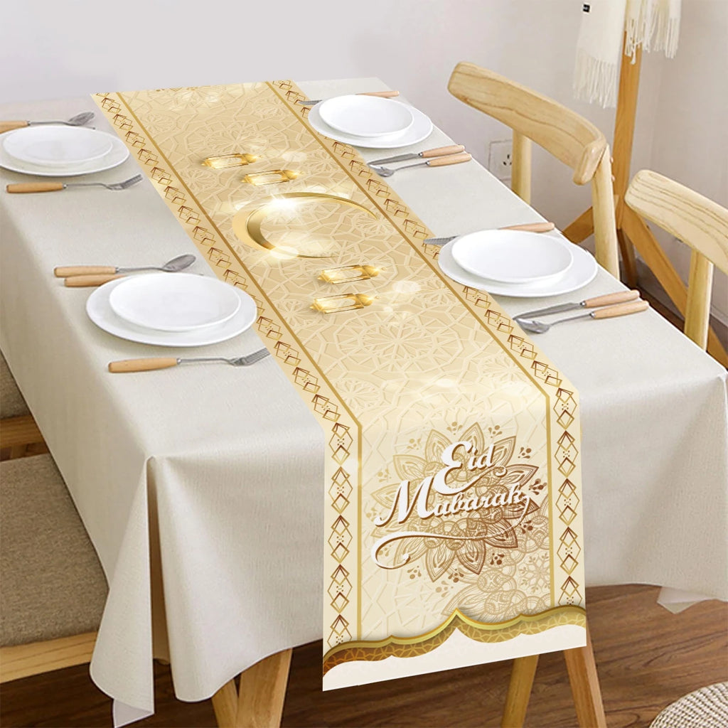 Eid Mubarak Polyester Table Runner