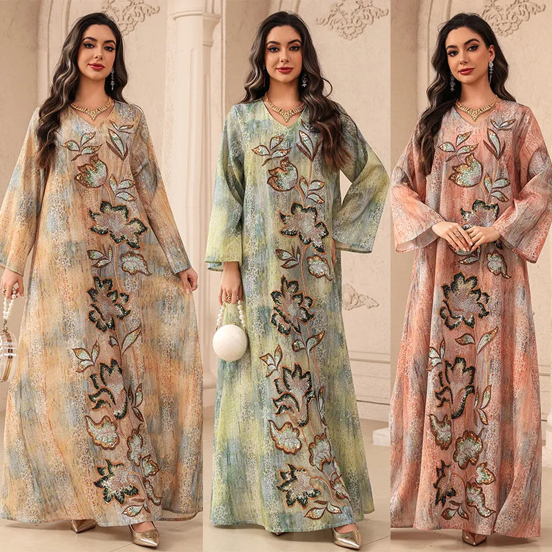 Women's Sequin-Accent Occasion Kaftan
