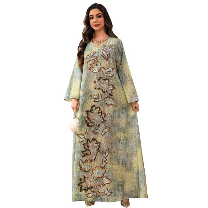 Women's Sequin-Accent Occasion Kaftan