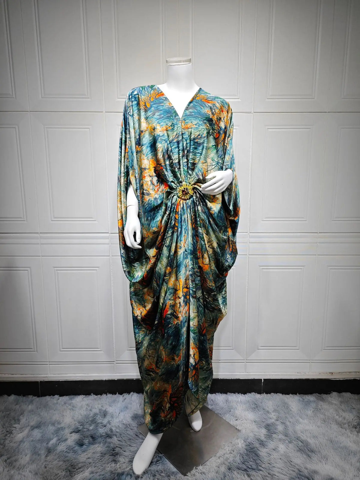 Women's Printed V-Neck Kaftan