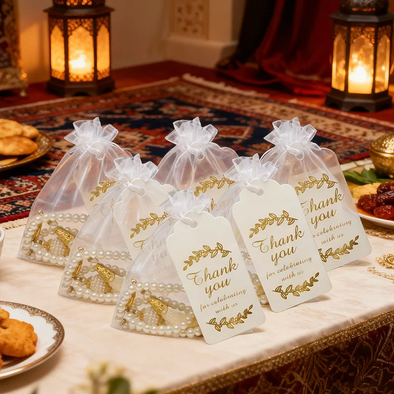 Pearl-Style Prayer Bead Gift Favors – Set of 5