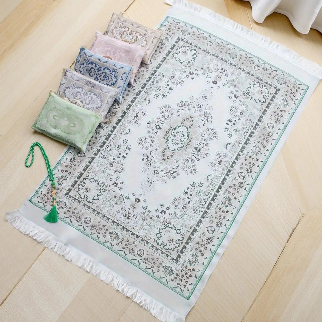 Prayer Rug Set with Tasbih & Travel Bag
