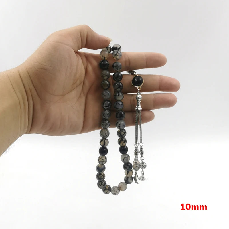 Black Agate Tasbih Prayer Beads