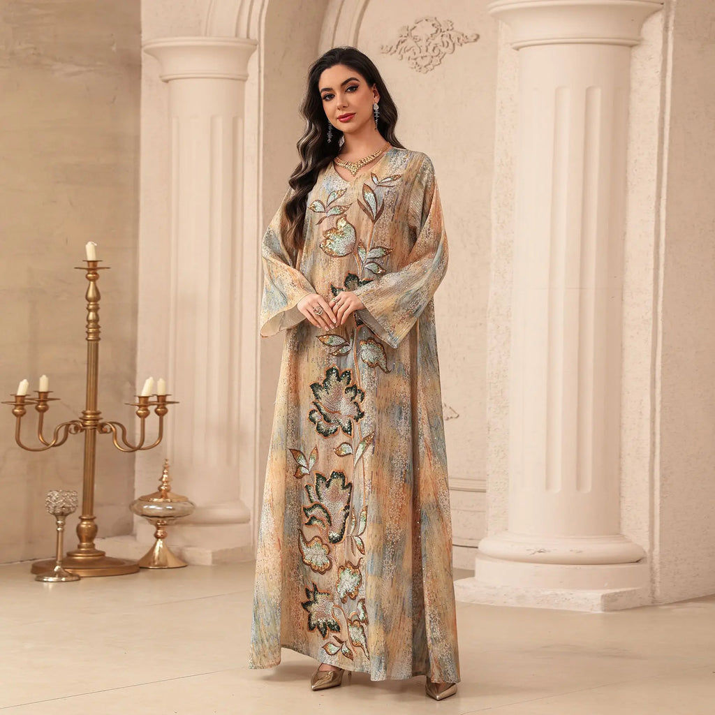 Women's Sequin-Accent Occasion Kaftan
