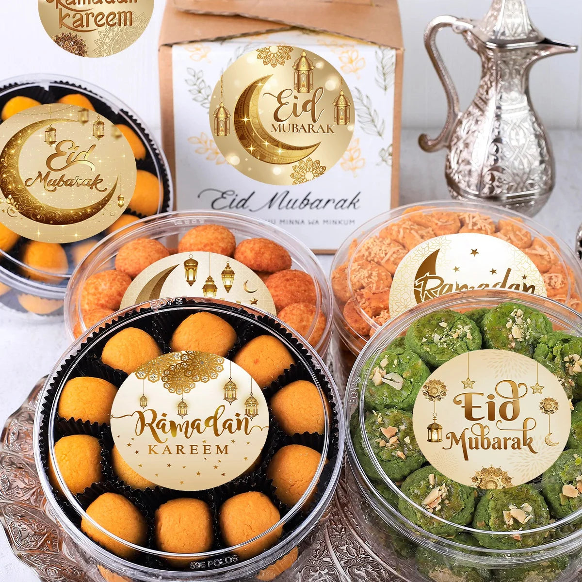 Eid & Ramadan Gold Gift Labels – 500 Stickers