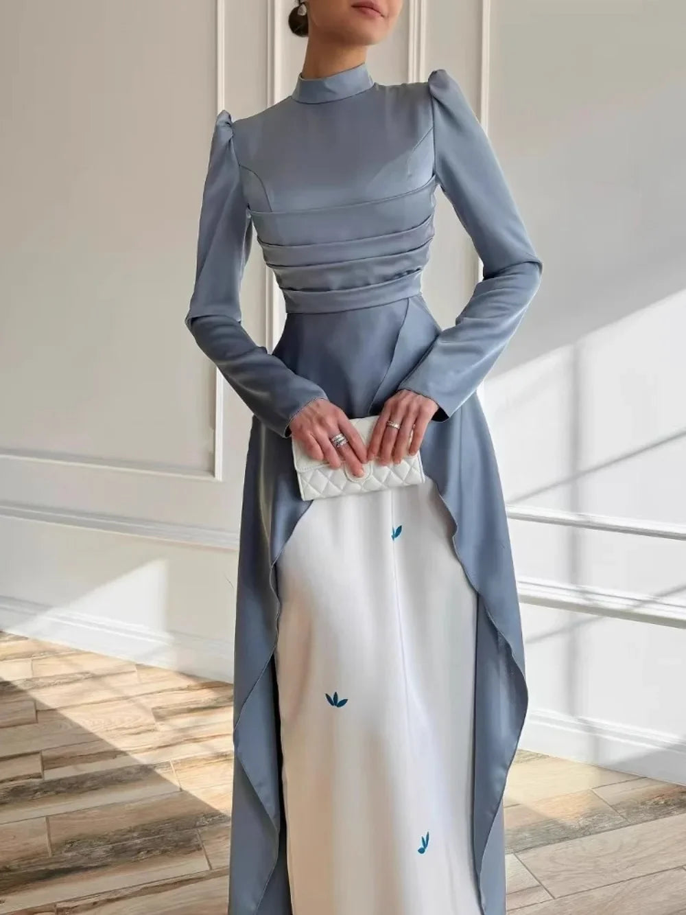Women's Two-Tone Abaya Maxi Dress