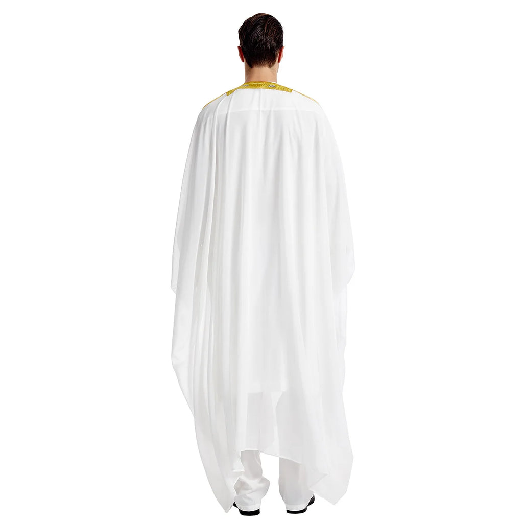 Men's Gold-Trimmed Open Bisht