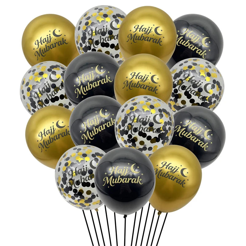Hajj Mubarak Balloon Decorations – 10 Pack