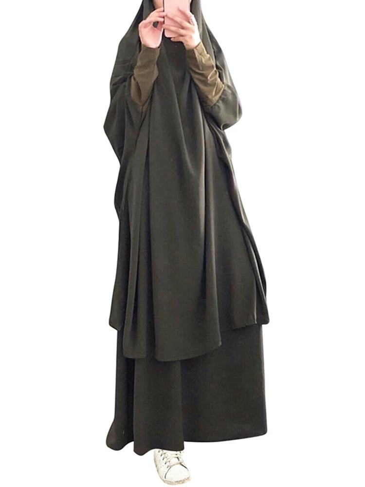 Women's Two-Piece Khimar Prayer Set