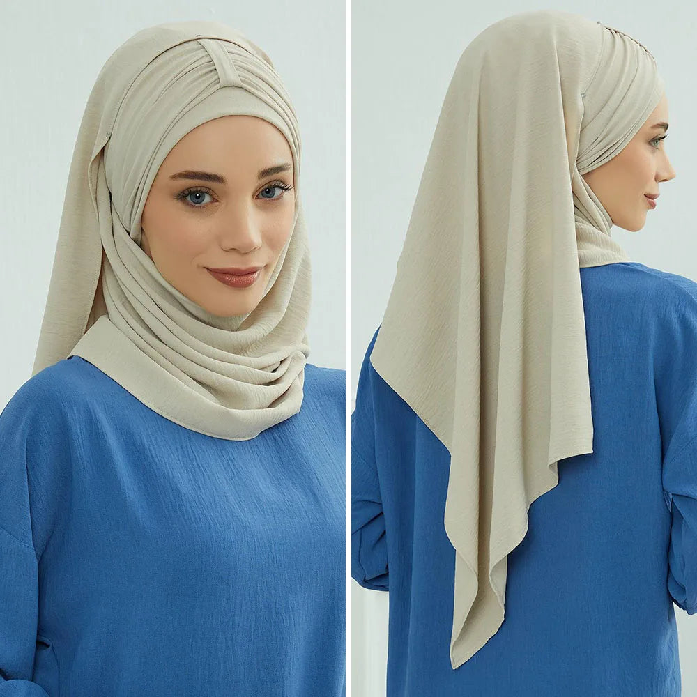 Hijab with Integrated Undercap