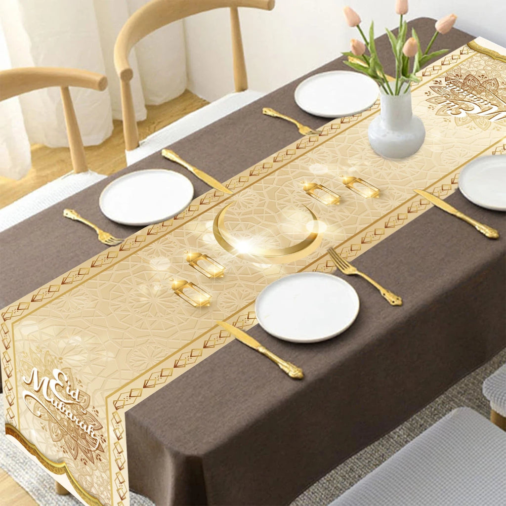 Eid Mubarak Polyester Table Runner