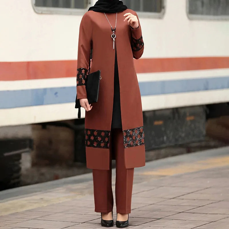 Women's Long Jacket & Pants Set