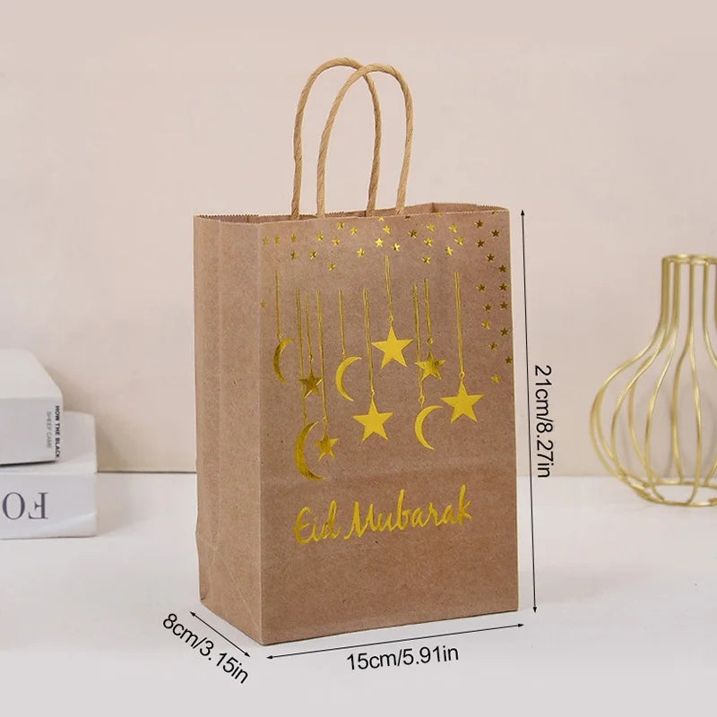Eid Mubarak Kraft Gift Bags – 6 Pack
