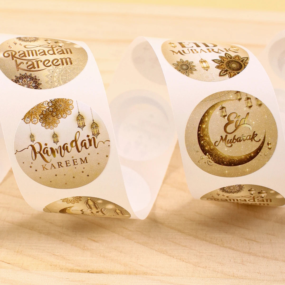 Eid & Ramadan Gold Gift Labels – 500 Stickers
