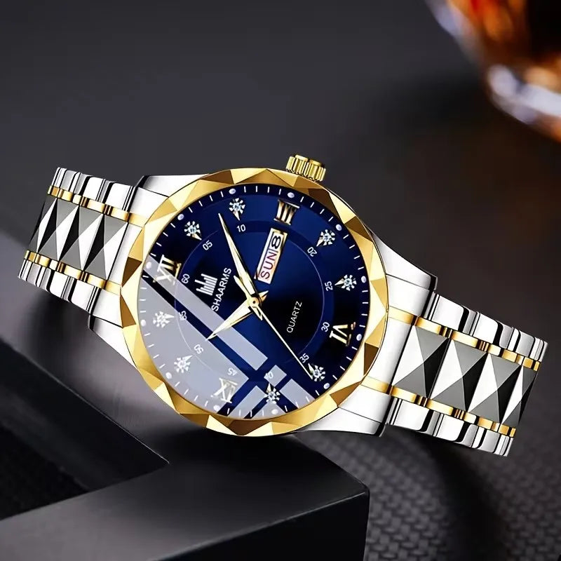Men's Quartz Watch with Stainless Steel Bracelet