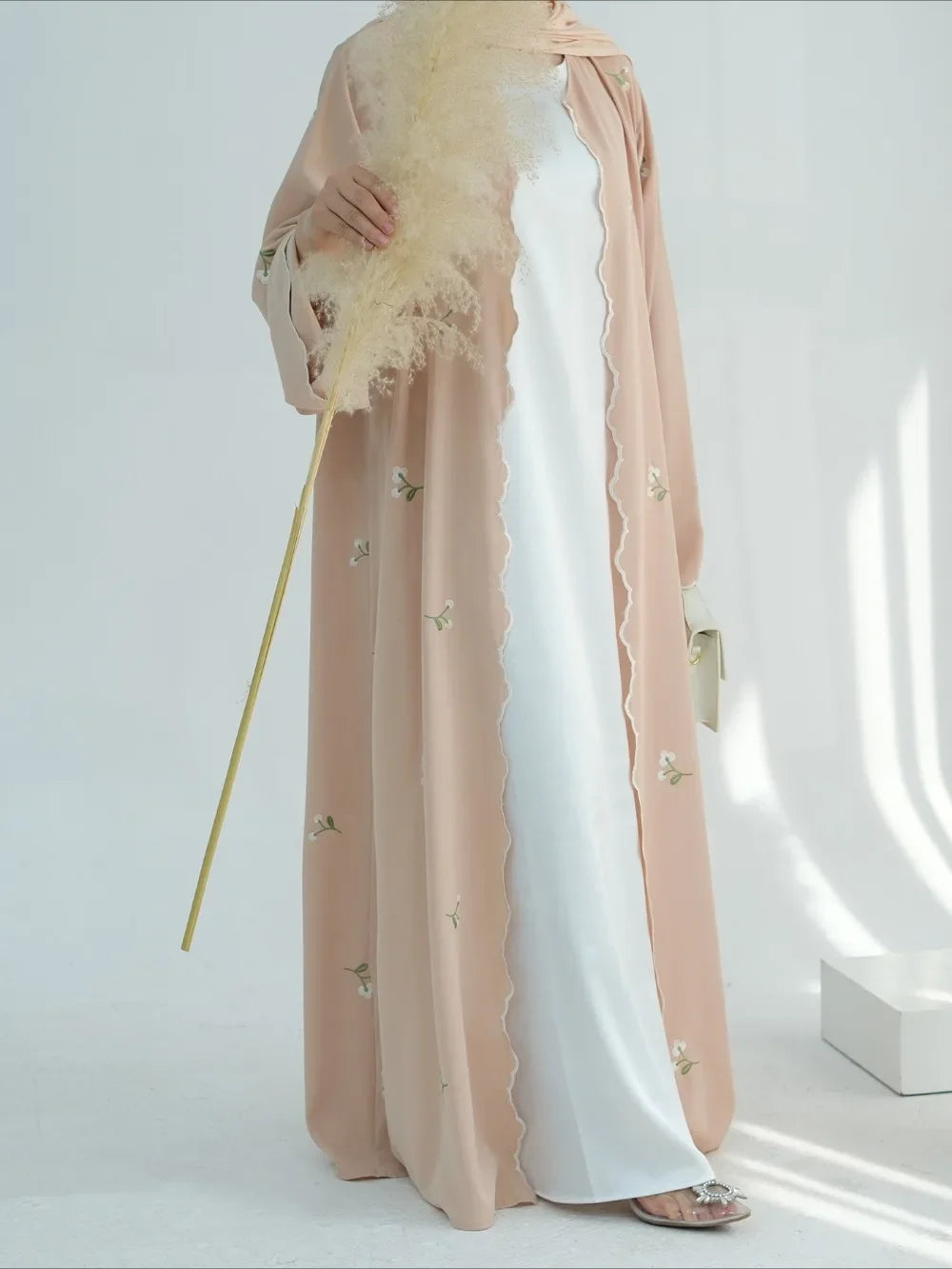 Women's Embroidered Open Abaya