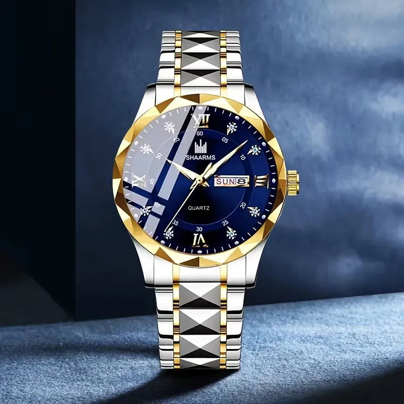 Men's Quartz Watch with Stainless Steel Bracelet
