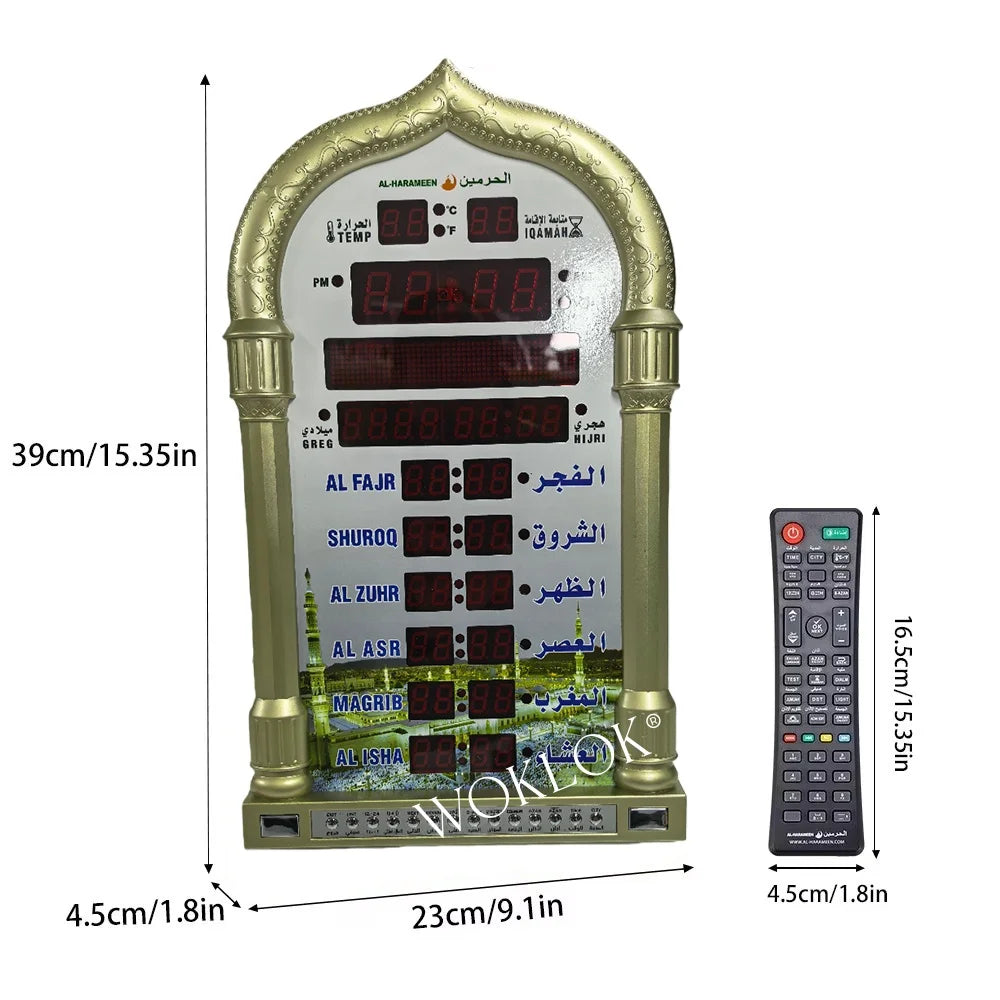 Digital Azan Wall Clock with Remote
