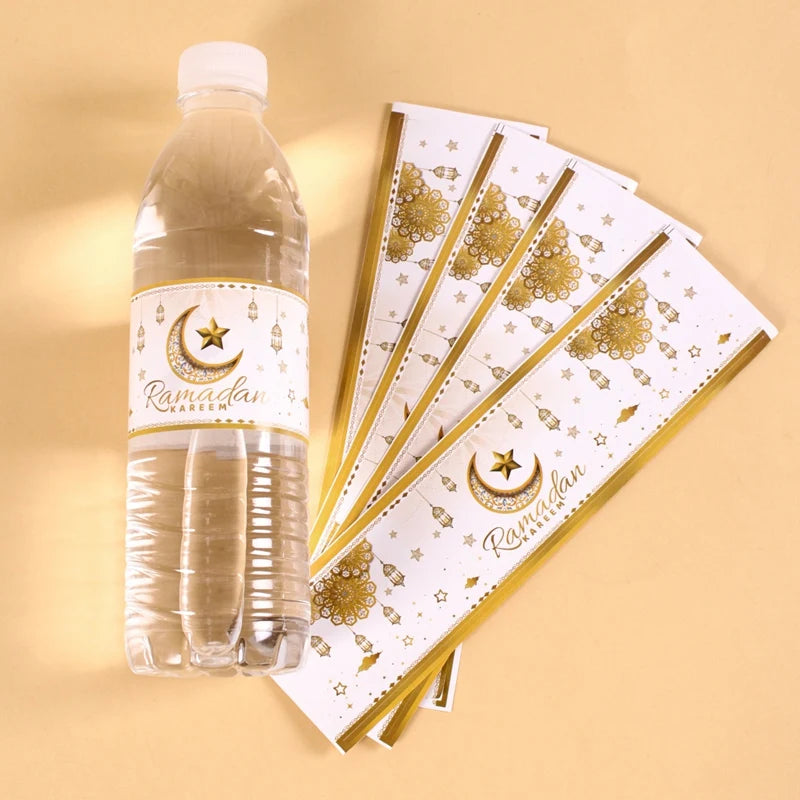 Eid Mubarak Water Bottle Labels – 10 Pieces