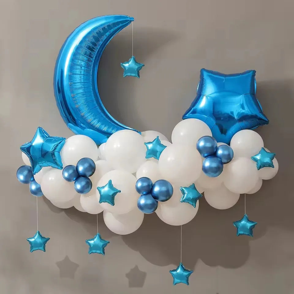 Eid Mubarak Crescent & Star Balloon Decorations