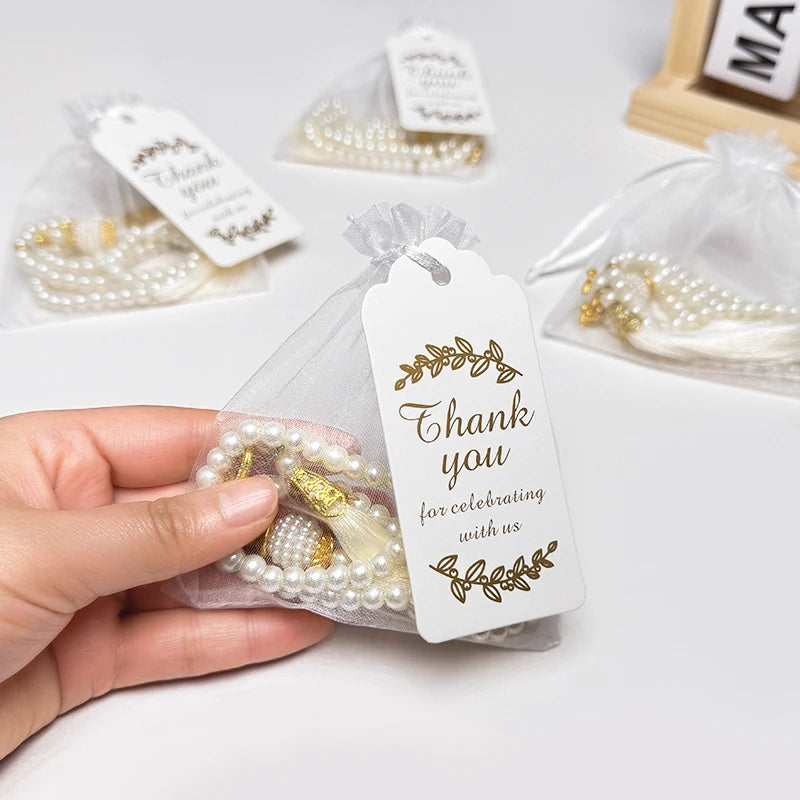 Pearl-Style Prayer Bead Gift Favors – Set of 5