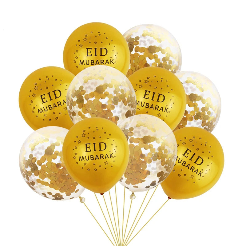 Eid Mubarak Balloons & Banner Decorations
