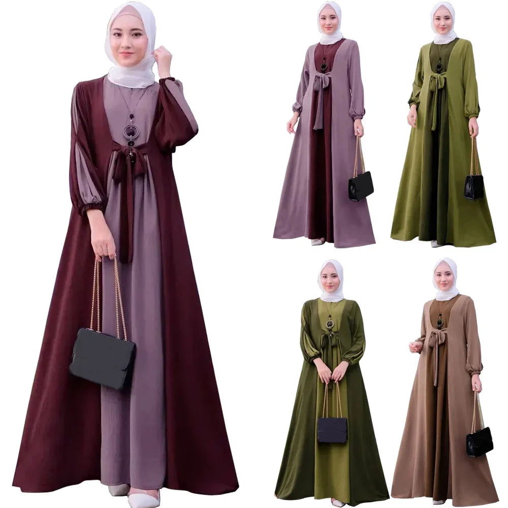 Women's Long-Sleeve Layered Abaya