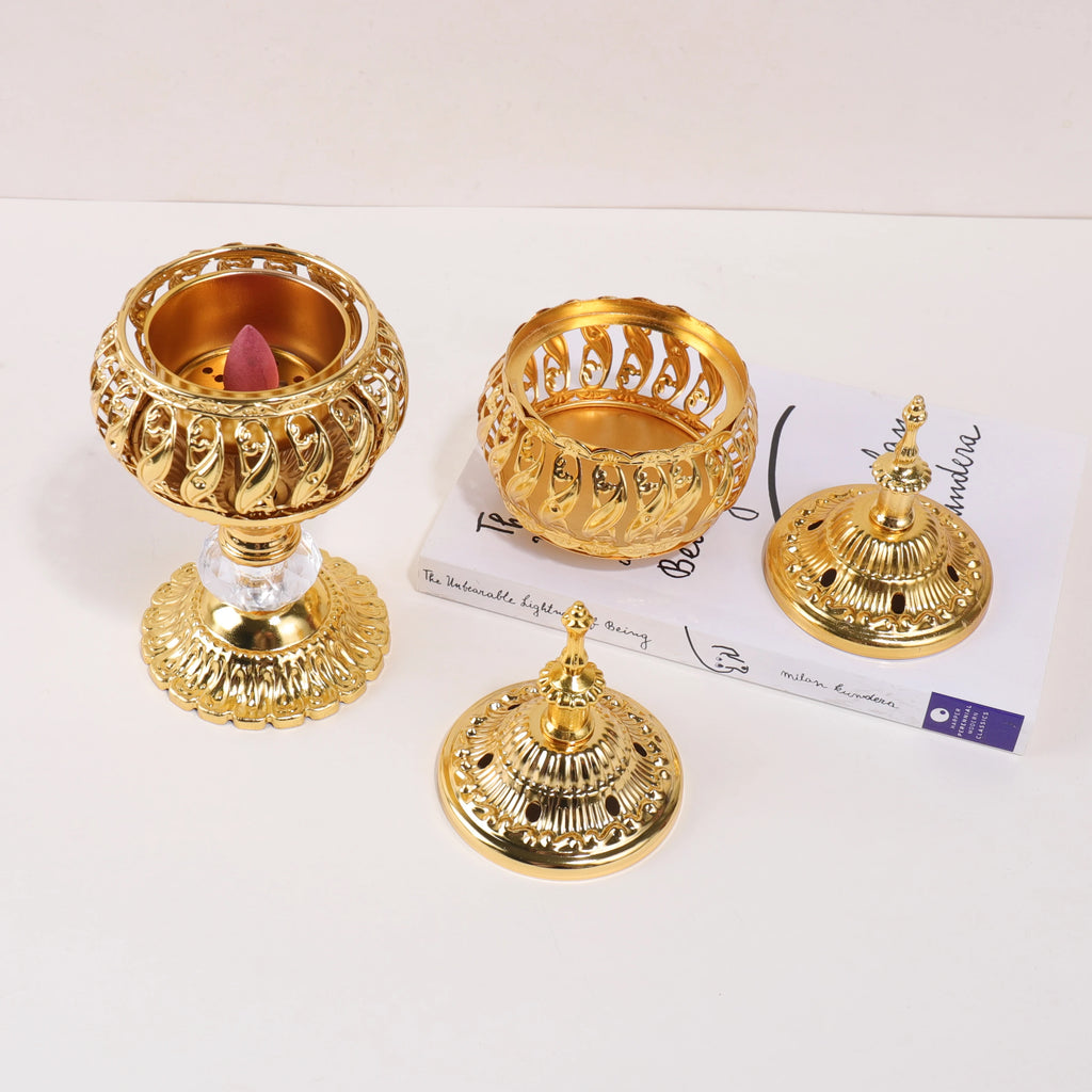 Gold-Tone Tower Incense Burner