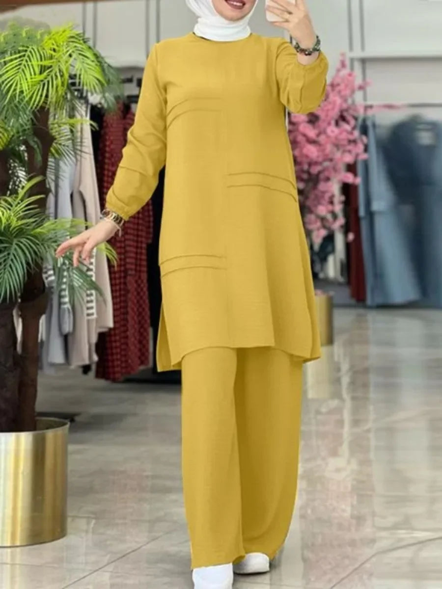 Women's Long Shirt & Pants Set