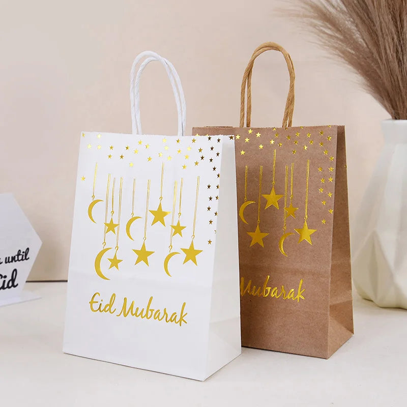 Eid Mubarak Kraft Gift Bags – 6 Pack