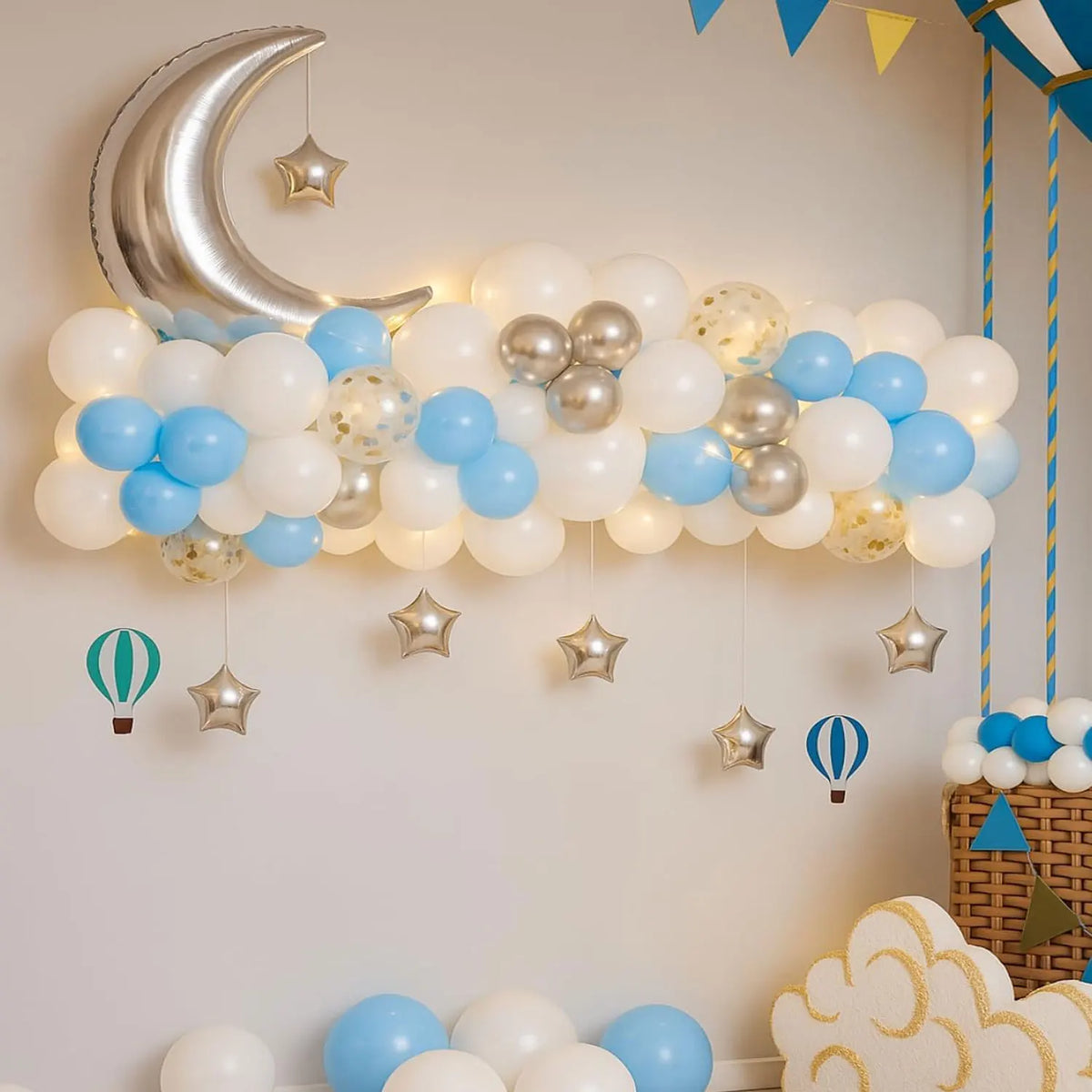 Eid Mubarak Crescent & Star Balloon Decorations