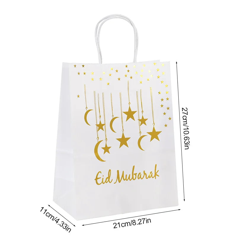Eid Mubarak Kraft Gift Bags – 6 Pack